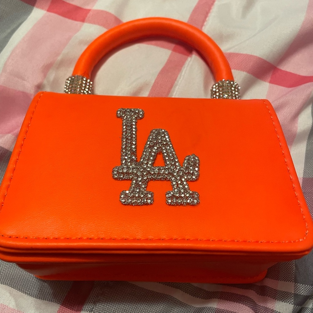 Neon orange purse